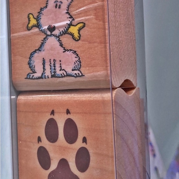 Sandy Lion Dogs Scrapbooking Bundle 3D Stickers Rubber Stamps NOS - Picture 7 of 9